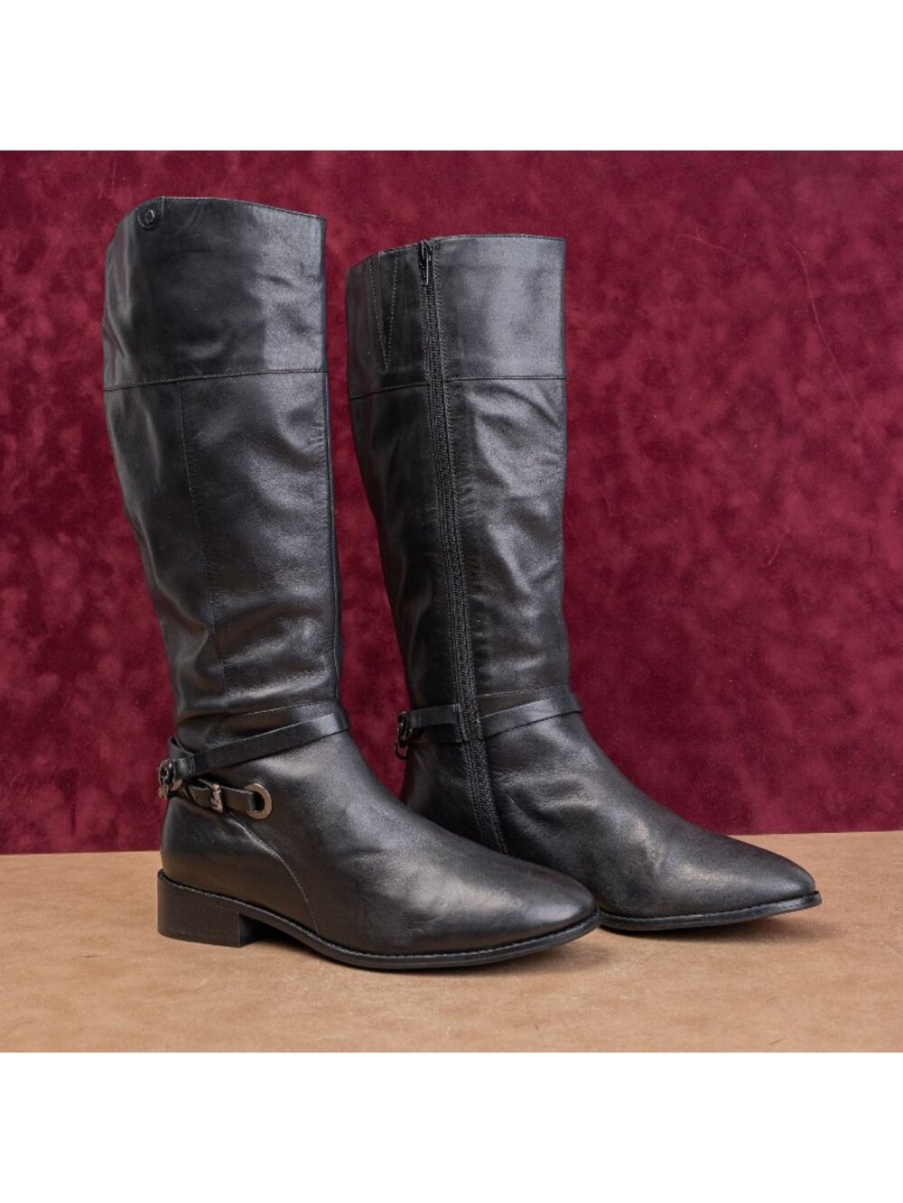 Seychelles Women Black Leather Boho Festival Party Riding Equestrian Boots sz 10